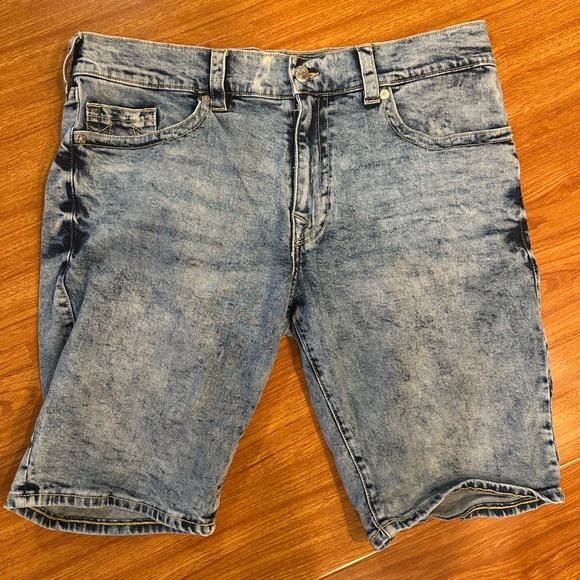 Men's Blue Denim Shorts - Picture 1 of 4